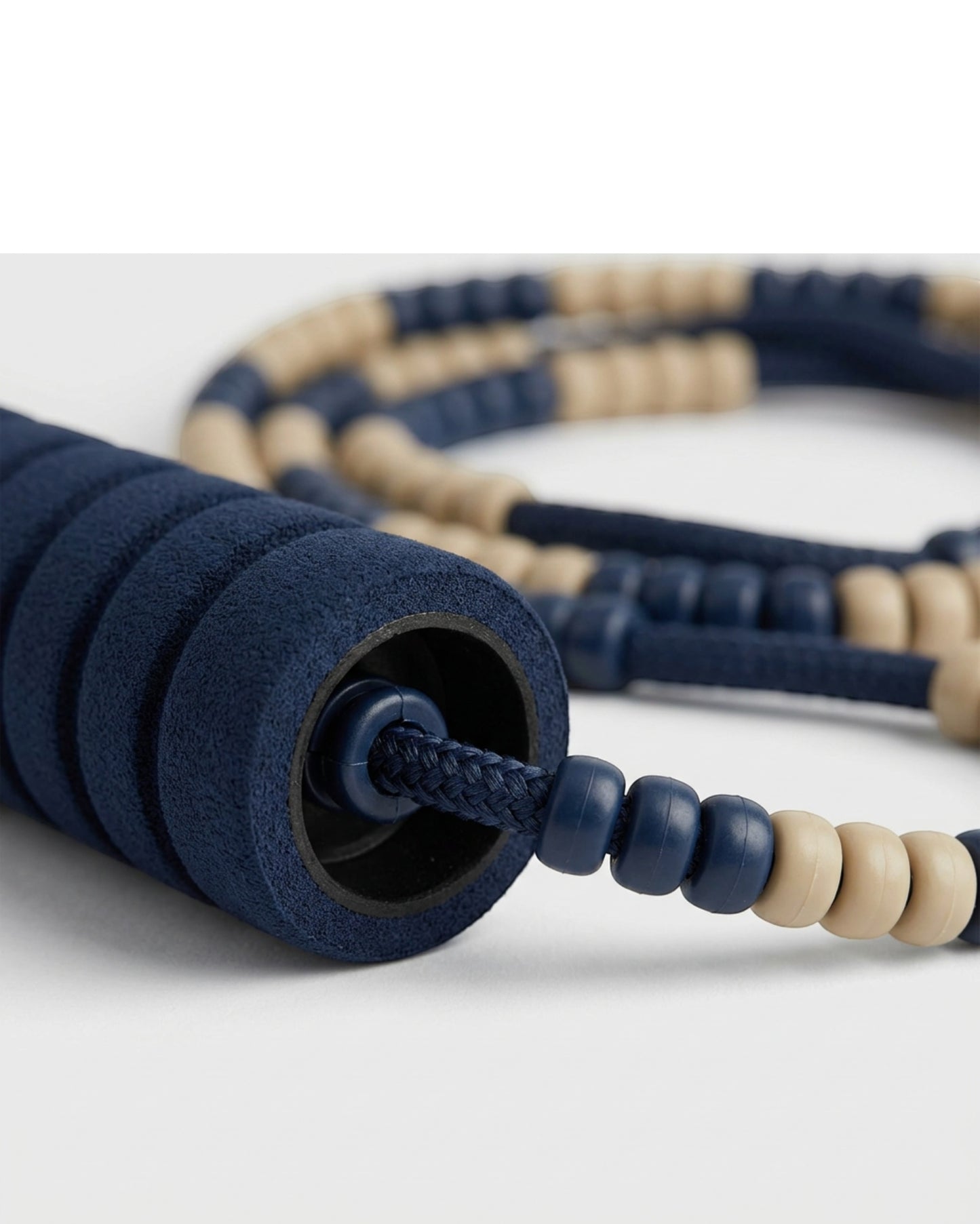 Plvbd 52 Bead Segmented Jump Rope 2.8 m Navy Sand - Detail view