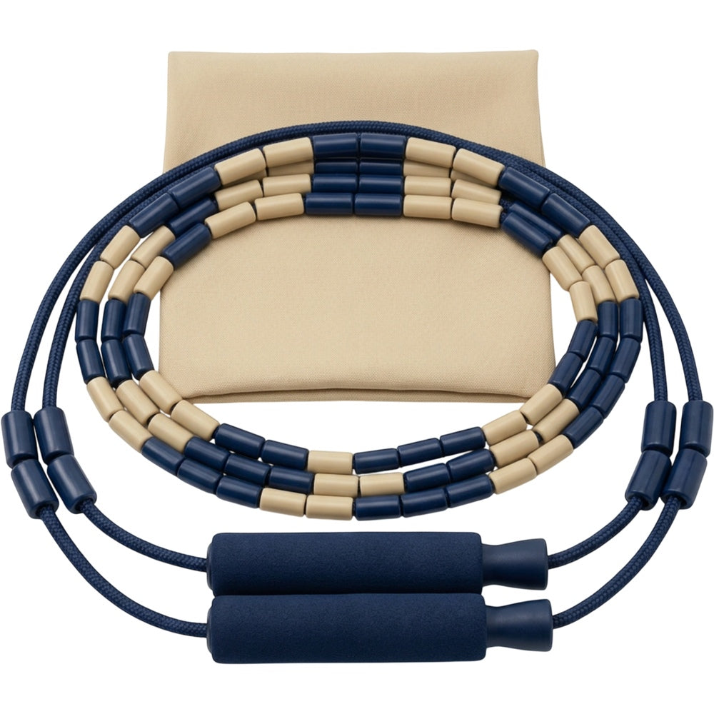Plvbd 52 Bead Segmented Jump Rope 2.8 m Navy Sand - Product view