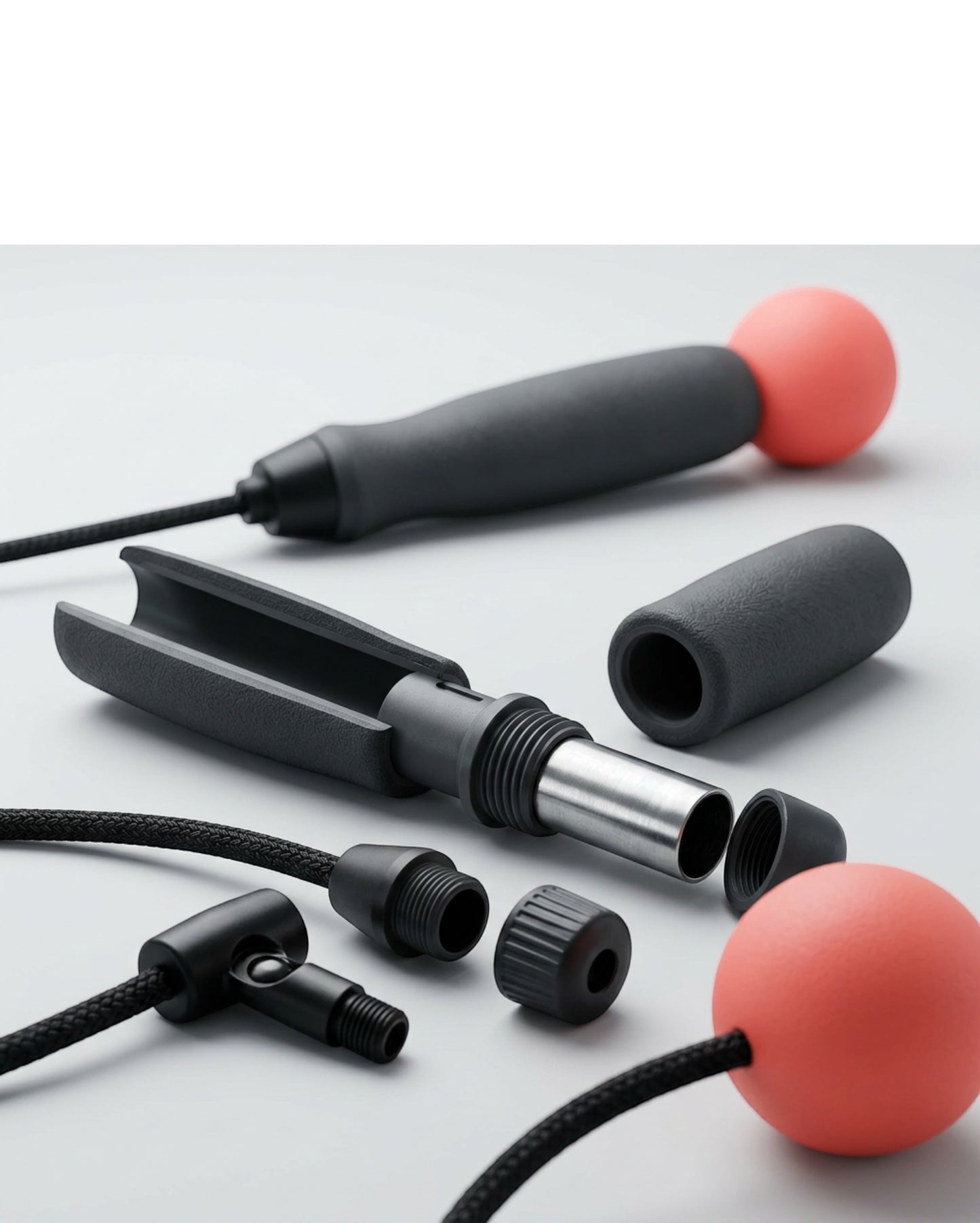 Plvbd Cordless Weighted Ball Jump Rope 180 g Charcoal Coral - Detail view